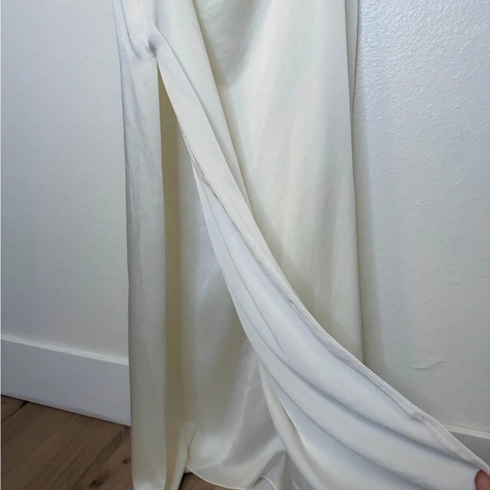 NWT ✨ Jonathan Simkhai Ivory Vittoria Silky Gown Size 4. $698 - Picture 14 of 16